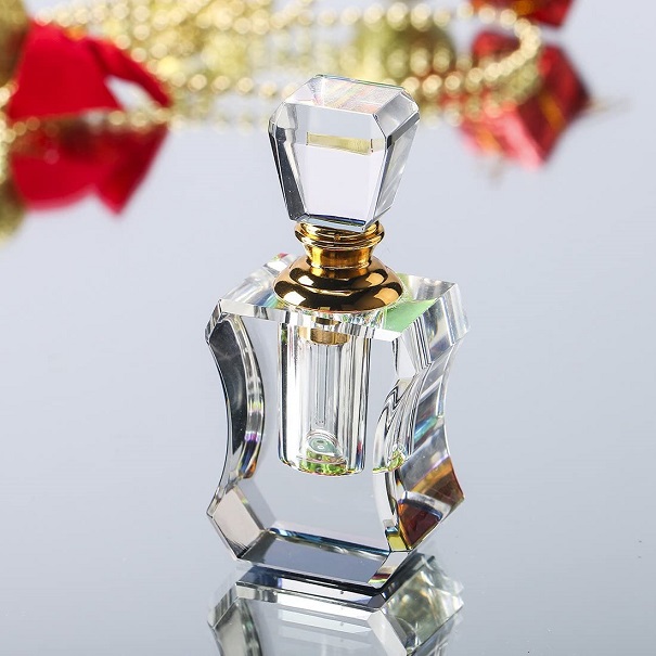 Crystal Glass Rectangle Shape Body Oil Bottle