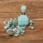 Octagon Turquoise Natural Stone Necklace